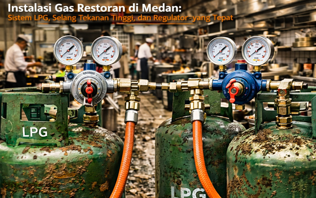 Instalasi Gas Restoran di Medan untuk Program MBG (Makanan Bergizi Gratis): Sistem LPG, Selang Tekanan Tinggi, dan Regulator yang Tepat- Hydro Gemilang