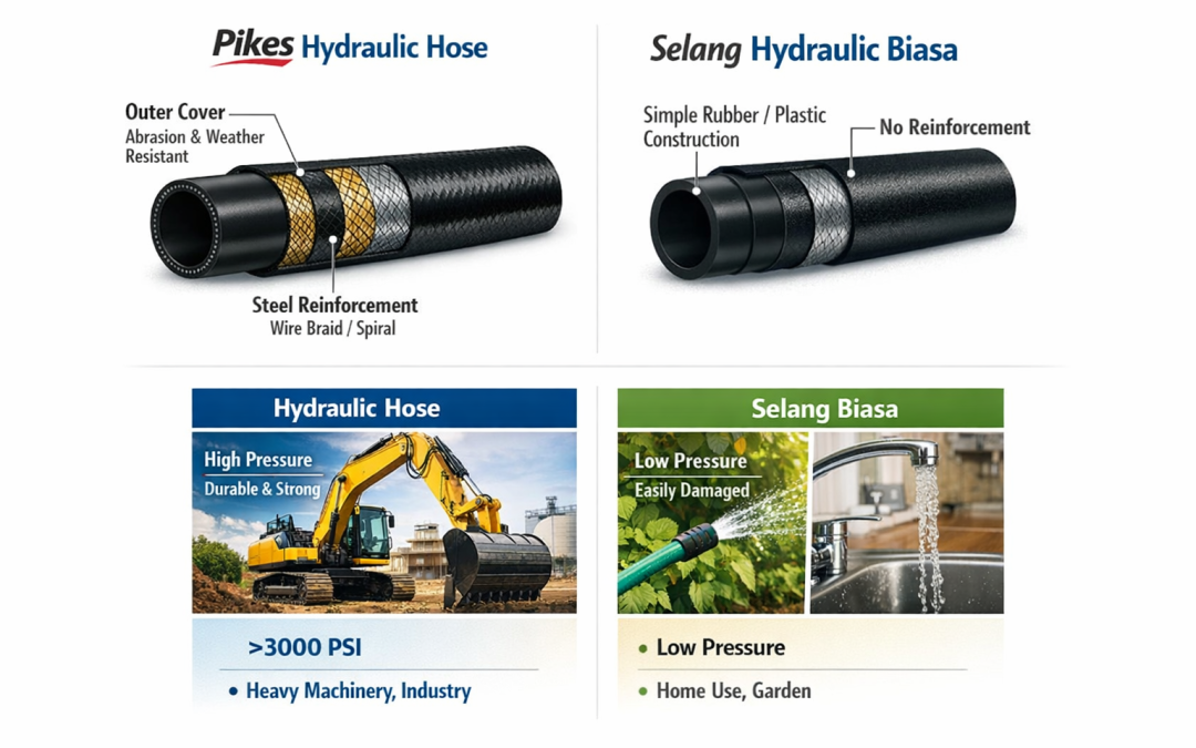 Pikes Hydraulic Hose vs Selang Hydraulic Biasa – HYDRO GEMILANG